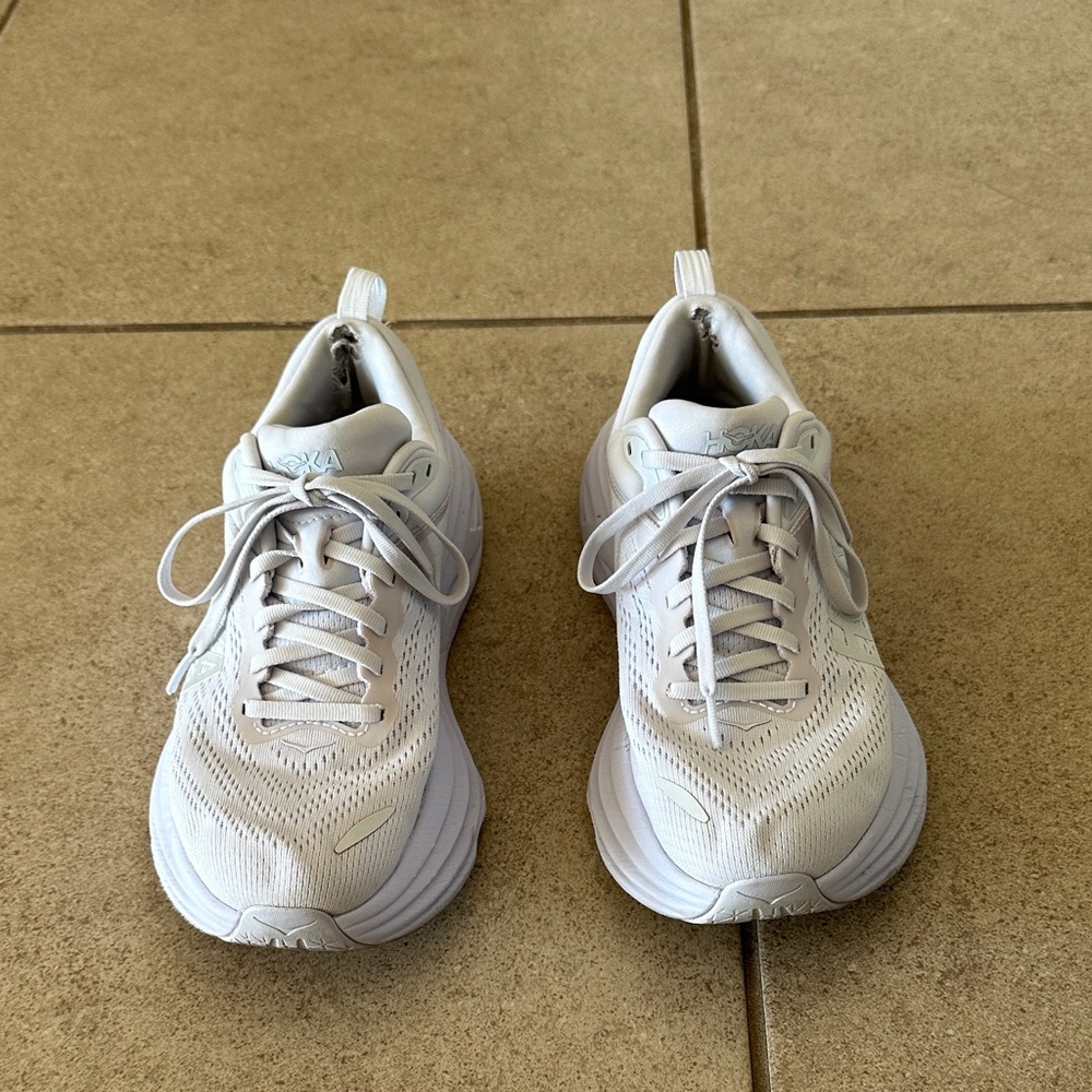 Hoka One One White Athletic Shoes